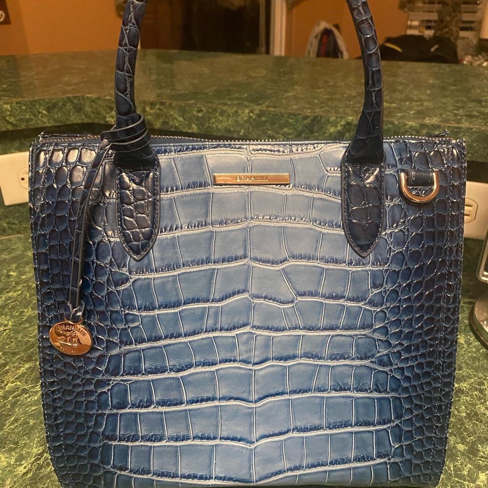 Brahmin Blue Caroline Tote